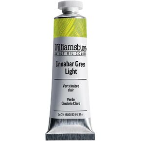 Williamsburg Artist Oil Colors by GOLDEN, Cinnabar Green Light, 37 ml tube, Professional Oil Paint, Semi-Opaque
