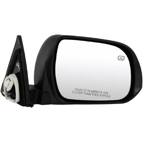 SCITOO Right Passenger Side View Mirror Compatible with 2008-2014 For TOYOTA HIGHLANDER Power Heat PUDDLE LAMP Black Smooth Replacement Exterior Mirror Side Mirror 7 WIRES TO1321251 TO1321335