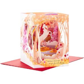 Hallmark Paper Wonder Displayable Pop Up Birthday Card (Unicorn)