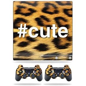 Skin Compatible with Sony Playstation 3 PS3 Slim + 2 Controllers – Cute | MightySkins Protective, Durable, and Unique Vinyl wrap Cover | Easy to Apply, Remove, and Change Styles | Made in The USA
