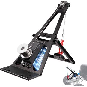 1/10 RC Crawler Tow Truck Build Kit Upgrades, Double Stent Rescue Tow Truck Crane Arm Wrecker Kit with Servo for 1/10 RC Crawler and Trailer SCX10 TRX4 Capra LCG Chassis DIY Build Parts