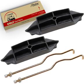 Roykaw Golf Cart Battery Hold Down Plate with Rods, Battery Holder Replacement Kit for Club Car Precedent (2004-2009) 48V Electric Models (4 × 12V Battery), Set of 2, OEM# 102534001, 102526801