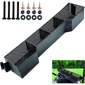 Roykaw Drive / G29 Golf Cart Front Basket Dash Storage/Tray Organizer Compatible with Yamaha 2007-2016 Gas and Electric Models - One Piece Solid Design