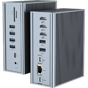16 in 1 USB C Dock, USB C Docking Station, Quadruaple Monitor Multiport Hub (10Gbps USB-A/C 3.1, SD/TF, 3*HDMI, 100W PD,Gigabit Ethernet, Audio) for USB C Laptop and Tablet in Saudi Arabia