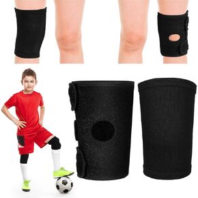 2 Pcs Kids Knee Brace Sleeve, Youth Knee Compression Sleeve for Children Knee Support Child Knee Pads for Boys Girls Basketball Volleyball Sports Gymnastics, Black