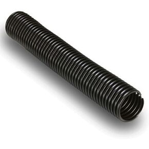 Electriduct 1/4" Split Nylon Wire Loom Tubing Corrugated Slit Flexible Conduit - 25 Feet - Black