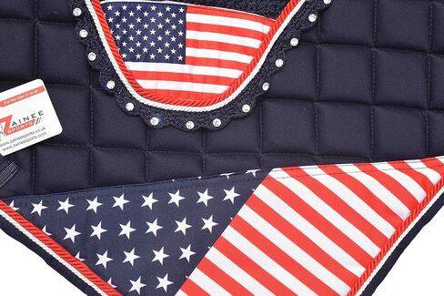 US Flag All Purpose English Saddle Pad 4th July Horse Riding Pad | Fly Bonnet | Horse Riding Equestrian Saddle Pad in Saudi Arabia