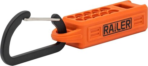 Railer Bit Holder Organizer with Magnetizer Demagnetizer - 10-Hole 1/4 Inch Hex Screwdriver Drill Bit Storage, Crushproof Portable Bit Organizer with Carabiner | Magnetizer Demagnetizer bit holder storage organizer in Kuwait