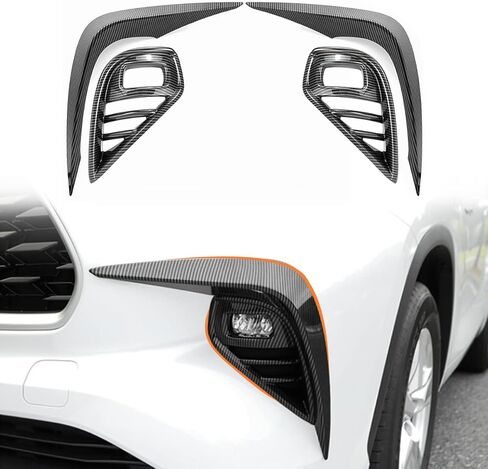 غطاء مصباح الضباب الأمامي وغطاء مصباح الضباب الأمامي متوافق مع تويوتا هايلاندر 2020 2021 2022 2023 (نمط ألياف الكربون، غطاء ضوء الضباب الأمامي أ) in Kuwait