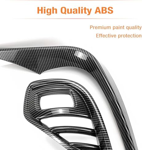 غطاء مصباح الضباب الأمامي وغطاء مصباح الضباب الأمامي متوافق مع تويوتا هايلاندر 2020 2021 2022 2023 (نمط ألياف الكربون، غطاء ضوء الضباب الأمامي أ) in Kuwait