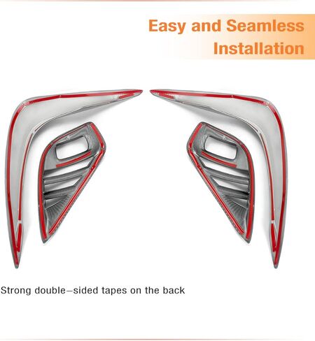 غطاء مصباح الضباب الأمامي وغطاء مصباح الضباب الأمامي متوافق مع تويوتا هايلاندر 2020 2021 2022 2023 (نمط ألياف الكربون، غطاء ضوء الضباب الأمامي أ) in Kuwait