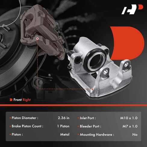 A-Premium Disc Brake Caliper Assembly without Bracket Compatible with Select BMW Models - 740i 1995, 740iL 1995, 740iL 1996, Base V8 4.0L 4.4L, E38 Series - Front Driver and Passenger Side in Saudi Arabia