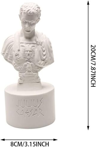Resin Julius Caesar Statues Pencil Holder Pen Display Frame Stationery Organizer Decoration in Saudi Arabia