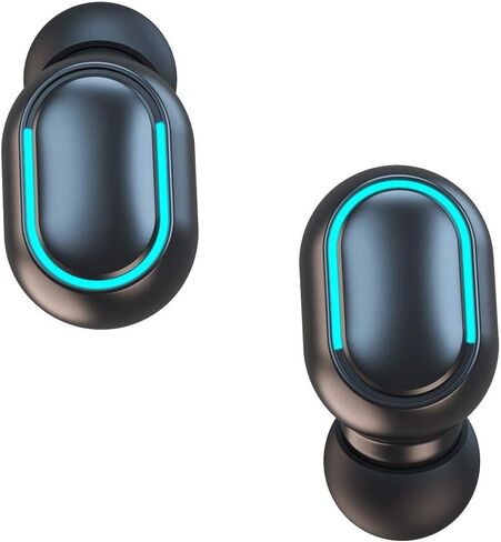 Wireless Bluetooth Earbuds, Immersive Bass Stereo Noise Cancelling Headphones, Portable Charging Case with LED Display, Headset for Sports, Home, Work Black (T11) in Saudi Arabia