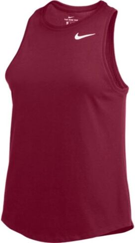 Nike Womens Dry High Neck Tank Top (as1, Alpha, s, Regular, Regular, Team Maroon) in Saudi Arabia