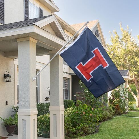 Desert Cactus University of Illinois Flag Banners Fighting Illini U of I 100% Nylon Indoor Outdoor 3x5 feet Flags (Embroidered C) in Saudi Arabia
