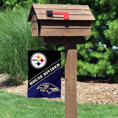 House Divided Steelers and Ravens Double Sided Garden Flag in Saudi Arabia