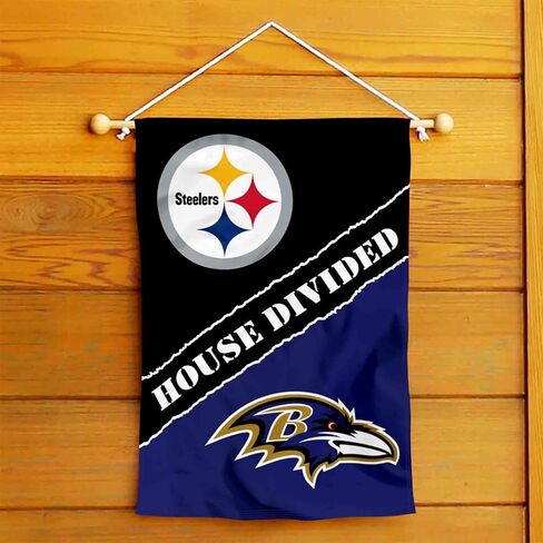 House Divided Steelers and Ravens Double Sided Garden Flag in Saudi Arabia