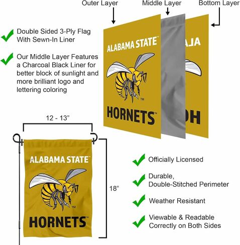 Alabama State Hornets Double Sided Garden Banner Flag in Saudi Arabia