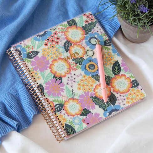 Blue Sky Livewell 2024-2025 Academic Year Weekly/Monthly Planner, 7" x 9", Multicolor Flexible Cover, Wirebound, Beck (150637) in Saudi Arabia