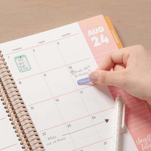 Blue Sky Livewell 2024-2025 Academic Year Weekly/Monthly Planner, 7" x 9", Multicolor Flexible Cover, Wirebound, Beck (150637) in Saudi Arabia
