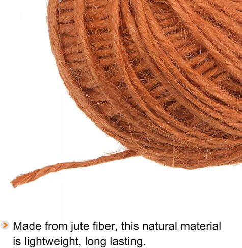 uxcell 1mm Natural Jute Twine String 82 Feet 3 Ply Arts and Crafts Jute Rope Gift Embellishments Wrapping Twine for Decoration Crafting Bundling, Black in Saudi Arabia