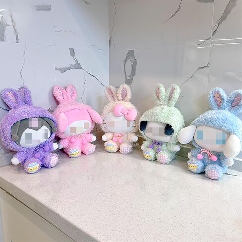 8 inch Rabbit Plush Toy,Cute Rabbit Stuffed Animals Doll Cartoon Anime Plush Figure Toy,Birthday Gifts for Girls and Children (Purple) in Saudi Arabia