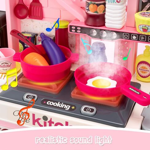 Kids Kitchen Playset,Cooking Stove,Play Sink,Oven,Lights & Sounds,Ages 3+ in Saudi Arabia