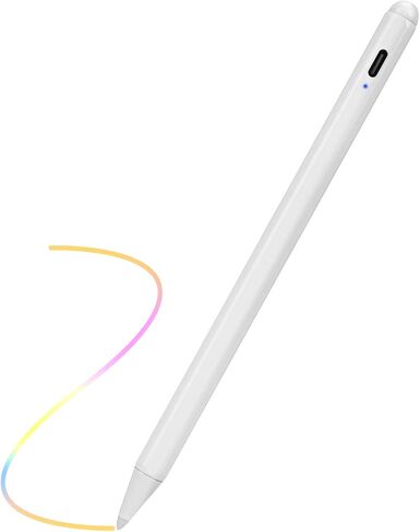 قلم ستايلس لجهاز iPad 8th/9th/10th Generation 10.2 بوصة، قلم شاشة لرفض راحة اليد متوافق مع Apple Pencil الجيل الثاني لأجهزة iPad 8th/9th/10th Generation 10.2 بوصة، أبيض in Kuwait