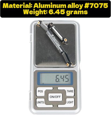 RampCrab Alu #7075 وصلات توجيه لـ FCX24، مجموعتان، مجموعة روابط ربط قضيب التوجيه لـ FMS FCX24، مناسبة لسيارة زاحفة 1/24 RC FCX24 Power Wagon Butcher، Max Smasher Big Foot Monster Truck، K5 Blazer in Kuwait