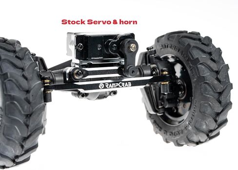 RampCrab Alu #7075 وصلات توجيه لـ FCX24، مجموعتان، مجموعة روابط ربط قضيب التوجيه لـ FMS FCX24، مناسبة لسيارة زاحفة 1/24 RC FCX24 Power Wagon Butcher، Max Smasher Big Foot Monster Truck، K5 Blazer in Kuwait