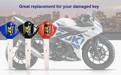 3 حزمة من شفرات المفاتيح غير المقطوعة للدراجات النارية مفاتيح فارغة فوب متوافقة مع سوزوكي GSXR 600 750 1000 GSF 650 GSX1300R هايابوسا Gixxer in Kuwait
