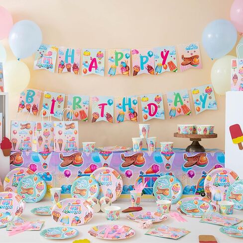 ألعاب ممتعة - أوعية آيس كريم للاستعمال مرة واحدة سعة 9 أونصة / 260 مل للأطعمة الساخنة أو الباردة - كوب آيس كريم ورقي للمثلجات والزبادي المجمد والحساء - عبوة من 50 قطعة in Kuwait