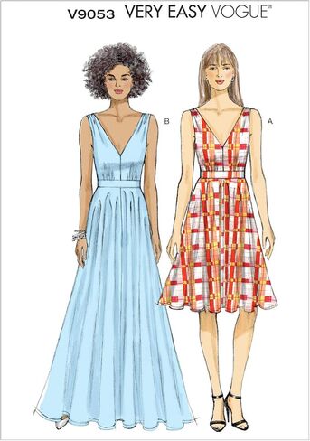 Vogue Patterns V9053 Misses' Dress Sewing Template, A5 (6-8-10-12-14) in Saudi Arabia