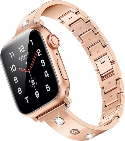 Dsytom Stylish Bands Compatible with Apple Watch Band 49mm 45mm 44mm 42mm 41mm 40mm 38mm for Women Men, Luxury Metal Bracelet iWatch Band for Apple Watch Ultra 2 Series 9/8/7/6/5/4/3/2/1/SE/SE 2 in Saudi Arabia