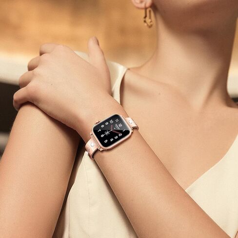 Dsytom Stylish Bands Compatible with Apple Watch Band 49mm 45mm 44mm 42mm 41mm 40mm 38mm for Women Men, Luxury Metal Bracelet iWatch Band for Apple Watch Ultra 2 Series 9/8/7/6/5/4/3/2/1/SE/SE 2 in Saudi Arabia