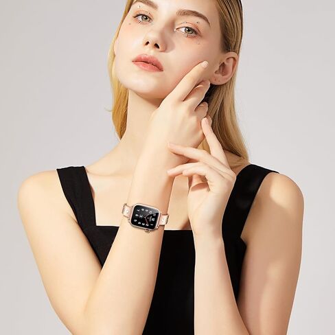 Dsytom Stylish Bands Compatible with Apple Watch Band 49mm 45mm 44mm 42mm 41mm 40mm 38mm for Women Men, Luxury Metal Bracelet iWatch Band for Apple Watch Ultra 2 Series 9/8/7/6/5/4/3/2/1/SE/SE 2 in Saudi Arabia