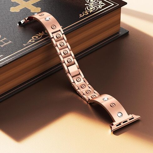 Dsytom Stylish Bands Compatible with Apple Watch Band 49mm 45mm 44mm 42mm 41mm 40mm 38mm for Women Men, Luxury Metal Bracelet iWatch Band for Apple Watch Ultra 2 Series 9/8/7/6/5/4/3/2/1/SE/SE 2 in Saudi Arabia