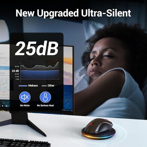 HONKID Ultra Slim Mouse Jiggler غير قابل للاكتشاف، جهاز تحريك فأرة الكمبيوتر مع ضوء التنفس، نقر تلقائي للحفاظ على حركة الماوس مستيقظًا (رمادي داكن) in Kuwait