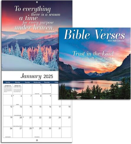 TURNER PHOTOGRAPHIC Bible Verses Photo Mini Wall Calendar (25998950001) in Saudi Arabia