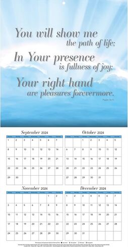 TURNER PHOTOGRAPHIC Bible Verses Photo Mini Wall Calendar (25998950001) in Saudi Arabia