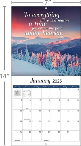 TURNER PHOTOGRAPHIC Bible Verses Photo Mini Wall Calendar (25998950001) in Saudi Arabia