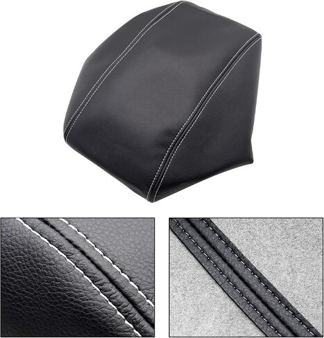 Leather Center Console Lid Armrest Cover Black Compatible with Jeep Grand Cherokee 2011 2012 2013 2014 2015 2016 2017 2018 2019 (only leather part) in Saudi Arabia