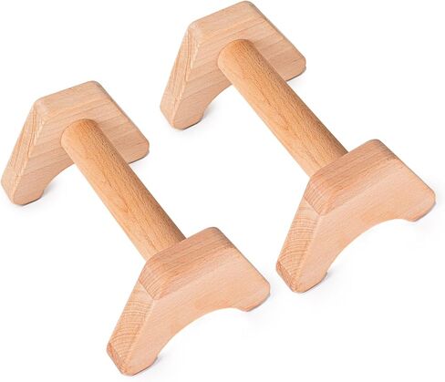 Wooden Parallettes Gravity Fitness,Joint-friendly Push Up Handstand Bars & Mini Bars Non-Slip for Fitness, Gymnastics, Aerobics, Bodybuilding-Non-slip and Durable-1 Pair in Saudi Arabia