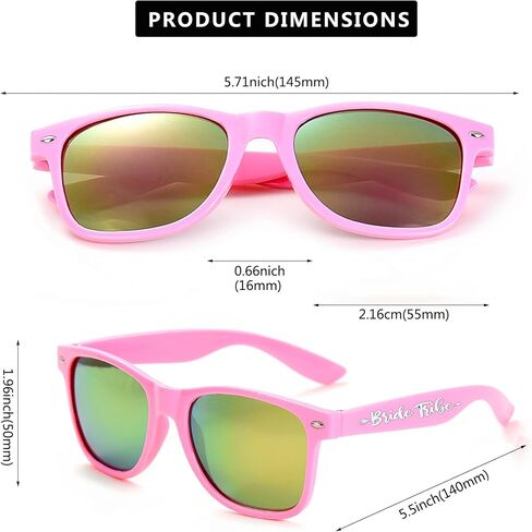 12 Pack Bridal Tribe Sunglasses Bridesmaid Shower Favors Sunglasses Bachelorette Party Mirrored Weddings Sunglasses in Saudi Arabia