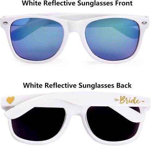 12 Pack Bridal Tribe Sunglasses Bridesmaid Shower Favors Sunglasses Bachelorette Party Mirrored Weddings Sunglasses in Saudi Arabia