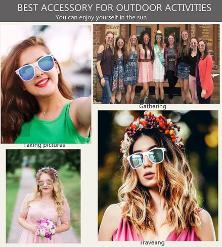 12 Pack Bridal Tribe Sunglasses Bridesmaid Shower Favors Sunglasses Bachelorette Party Mirrored Weddings Sunglasses in Saudi Arabia