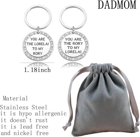 2pcs You're The Lorelai To My Rory Keychain Set Mother Daughter Matching Gift Tv Show Lover Gift Sister Gift (keychain set) in Saudi Arabia