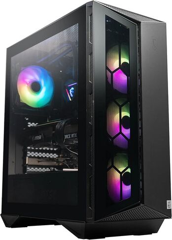 سطح المكتب للألعاب MSI Aegis R: Intel Core i9-14900F، Geforce RTX 4080 Super، 64 جيجابايت DDR5، 2 تيرابايت m.2 NVMe SSD، تبريد سائل، واي فاي، لوحة مفاتيح وماوس، سهل الاستخدام، Windows 11 Home: 14NUG9-684US in Saudi Arabia
