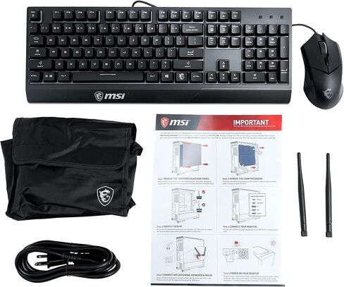 سطح المكتب للألعاب MSI Aegis R: Intel Core i9-14900F، Geforce RTX 4080 Super، 64 جيجابايت DDR5، 2 تيرابايت m.2 NVMe SSD، تبريد سائل، واي فاي، لوحة مفاتيح وماوس، سهل الاستخدام، Windows 11 Home: 14NUG9-684US in Saudi Arabia